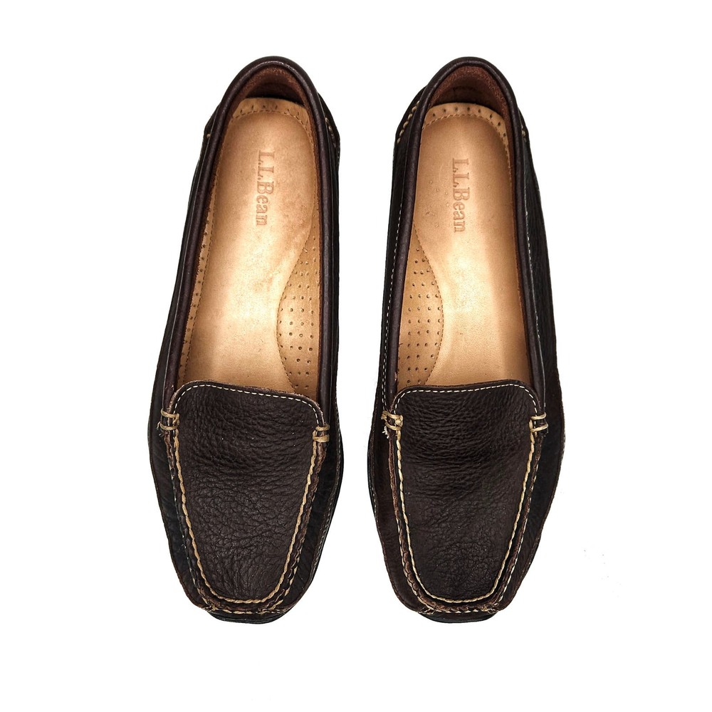 L.L. Bean Slip On Leather Driving Loafers - Picture 3 of 5